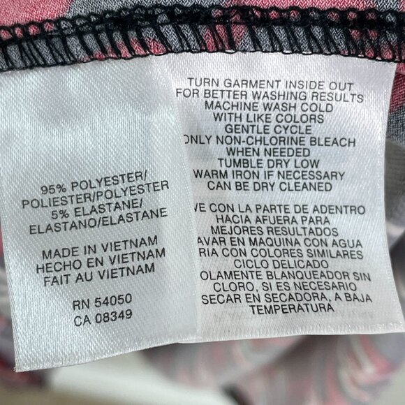 Jones New York Womens Plus 1X Chain Print Faux Wrap Dress Short Sleeve Stretch - Picture 4 of 8